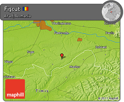 Physical 3D Map of Fişcut