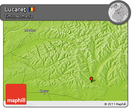 Physical 3D Map of Lucareţ
