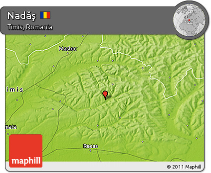 Physical 3D Map of Nadăş