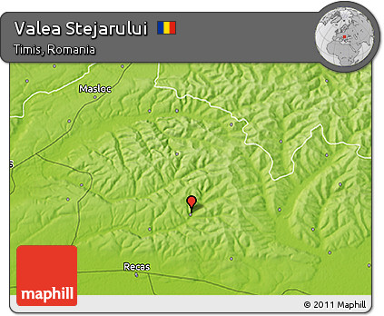 Physical 3D Map of Valea Stejarului