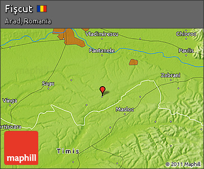 Physical 3D Map of Fişcut