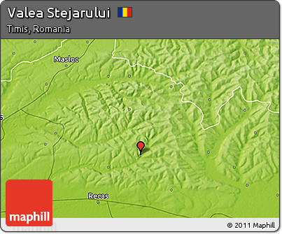 Physical 3D Map of Valea Stejarului