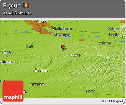 Physical Panoramic Map of Fişcut