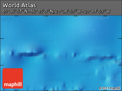 Physical Map of the Area around 46° 1' 3" N, 21° 10' 29" W