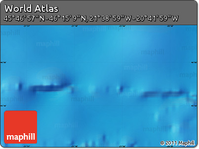 Physical Map of the Area around 46° 1' 3" N, 21° 10' 29" W