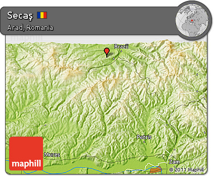 Physical 3D Map of Secaş