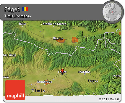 Satellite 3D Map of Făget