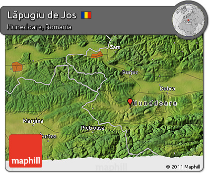 Satellite 3D Map of Lăpugiu De Jos
