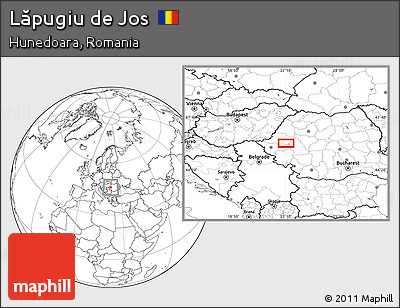 Blank Location Map of Lăpugiu De Jos