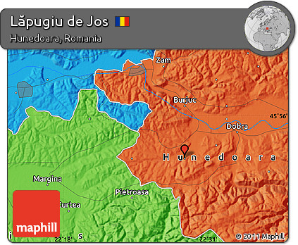 Political Map of Lăpugiu De Jos