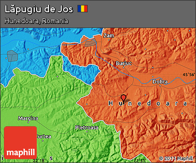 Political Map of Lăpugiu De Jos