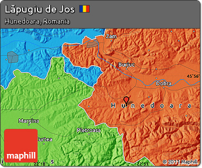 Political Map of Lăpugiu De Jos