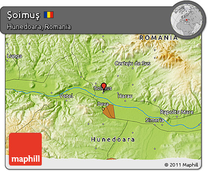 Physical 3D Map of Şoimuş