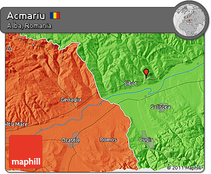 Political 3D Map of Acmariu