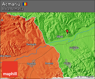 Political 3D Map of Acmariu