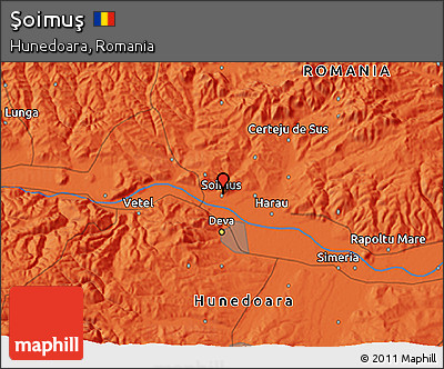 Political 3D Map of Şoimuş