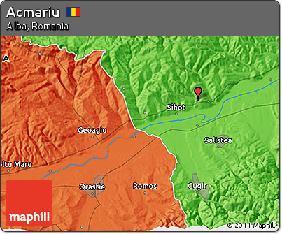 Political 3D Map of Acmariu
