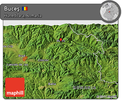 Satellite 3D Map of Buceş