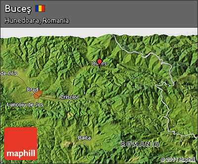 Satellite 3D Map of Buceş