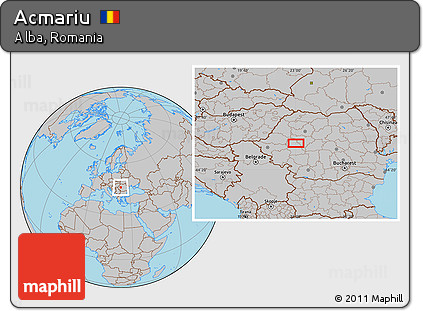 Gray Location Map of Acmariu