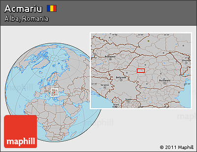 Gray Location Map of Acmariu