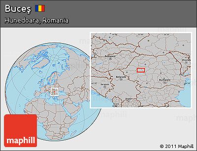 Gray Location Map of Buceş