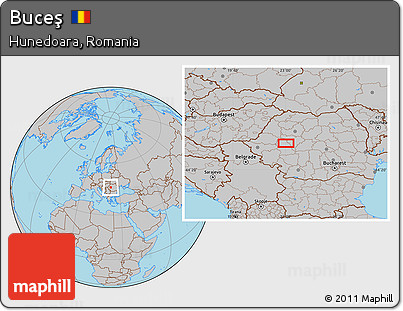 Gray Location Map of Buceş