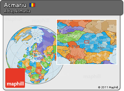 Political Location Map of Acmariu