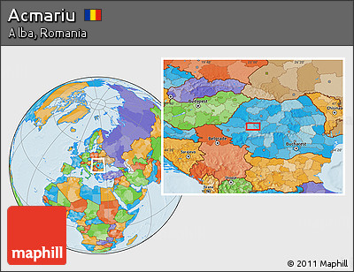 Political Location Map of Acmariu