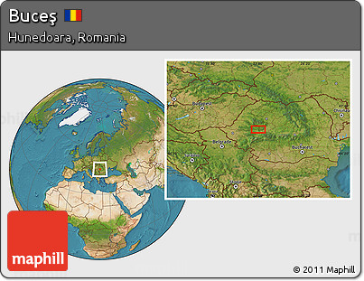 Satellite Location Map of Buceş