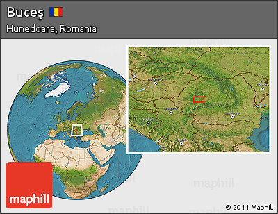 Satellite Location Map of Buceş