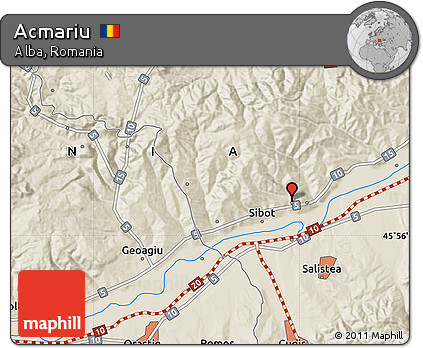 Shaded Relief Map of Acmariu