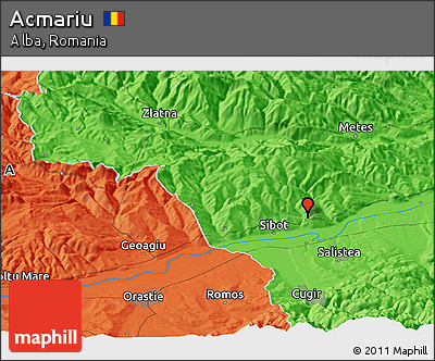 Political Panoramic Map of Acmariu