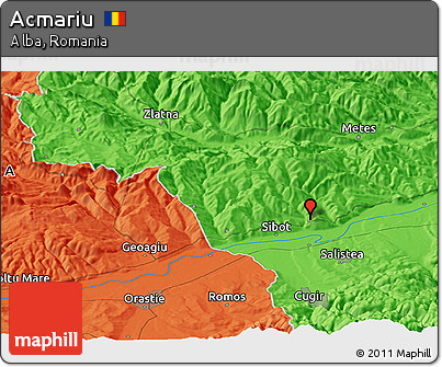 Political Panoramic Map of Acmariu