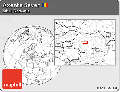 Blank Location Map of Axente Sever