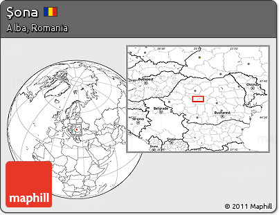 Blank Location Map of Şona