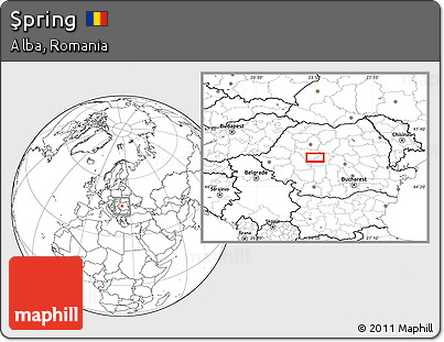 Blank Location Map of Şpring