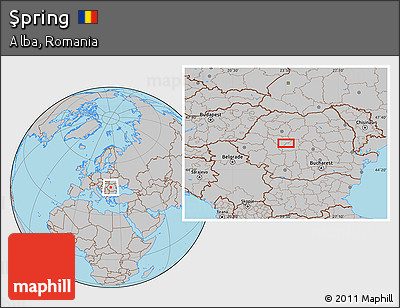 Gray Location Map of Şpring