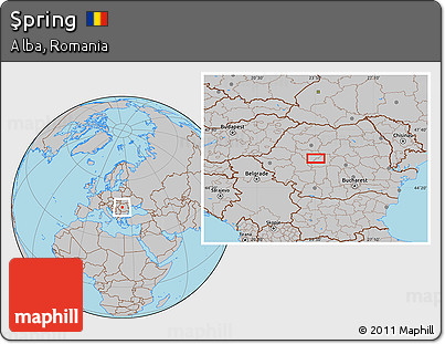 Gray Location Map of Şpring
