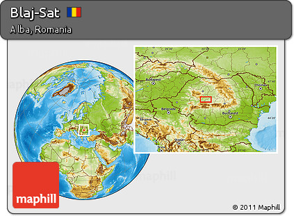 Physical Location Map of Blaj-Sat
