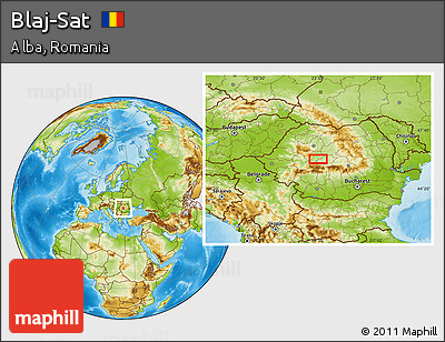 Physical Location Map of Blaj-Sat