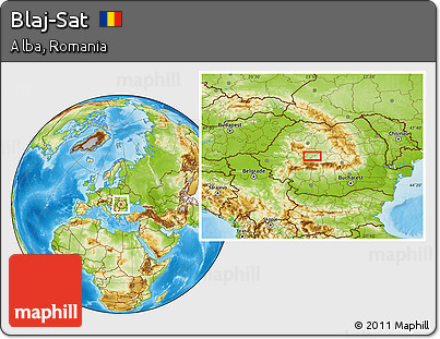 Physical Location Map of Blaj-Sat
