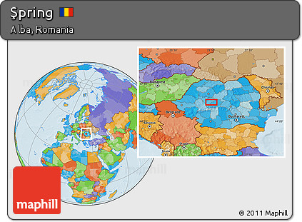 Political Location Map of Şpring
