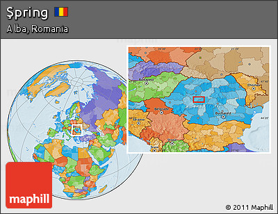 Political Location Map of Şpring