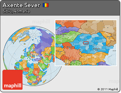 Political Location Map of Axente Sever