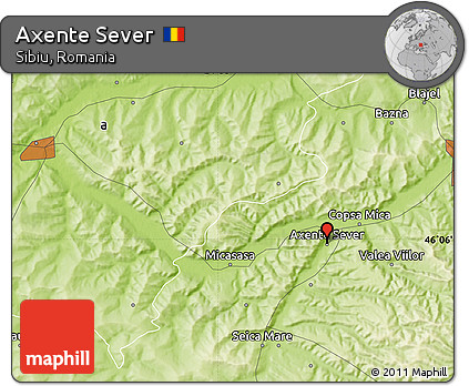 Physical Map of Axente Sever
