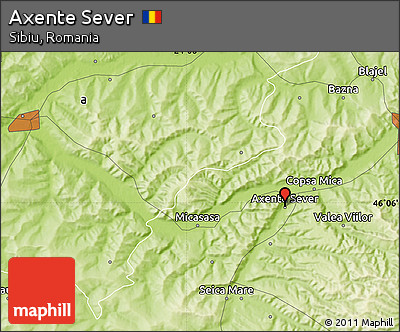 Physical Map of Axente Sever