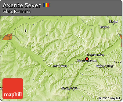 Physical Map of Axente Sever