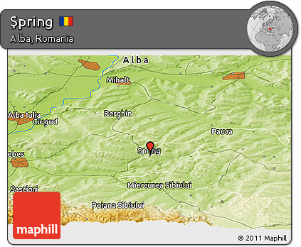 Physical Panoramic Map of Şpring