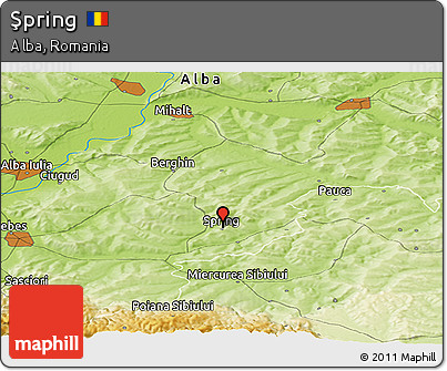 Physical Panoramic Map of Şpring